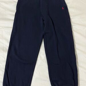 Polo Ralph Lauren Dark Blue Red Logo Kids Jogger Pants Boys Size Medium 10/12